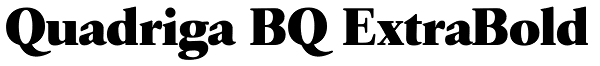 Quadriga BQ ExtraBold Font