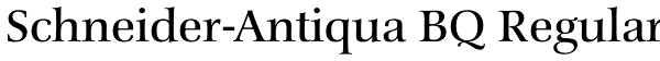 Schneider-Antiqua BQ Regular Font