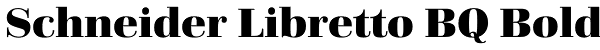 Schneider Libretto BQ Bold Font