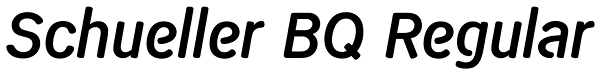 Schueller BQ Regular Font