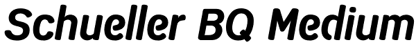 Schueller BQ Medium Font