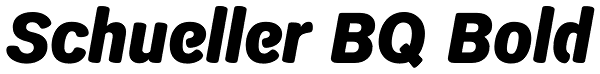 Schueller BQ Bold Font