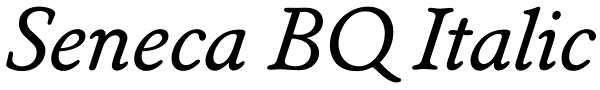 Seneca BQ Italic Font