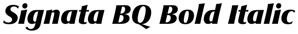 Signata BQ Bold Italic Font