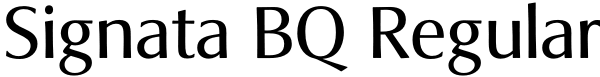 Signata BQ Regular Font