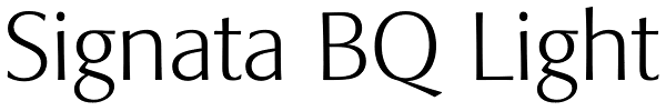 Signata BQ Light Font