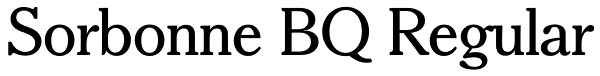 Sorbonne BQ Regular Font