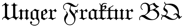 Unger Fraktur BQ Font