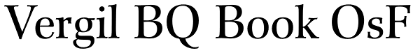 Vergil BQ Book OsF Font