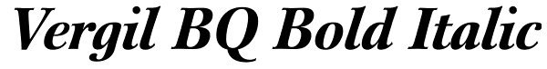 Vergil BQ Bold Italic Font