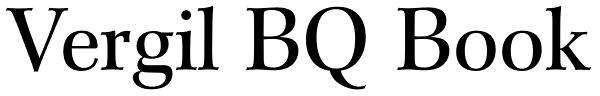 Vergil BQ Book Font