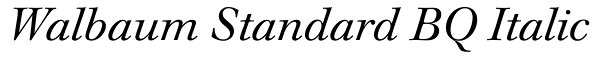 Walbaum Standard BQ Italic Font