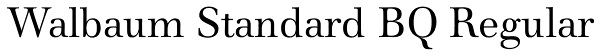 Walbaum Standard BQ Regular Font