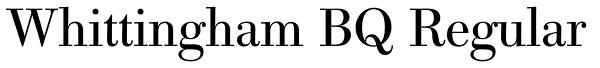 Whittingham BQ Regular Font