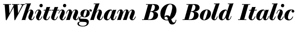 Whittingham BQ Bold Italic Font