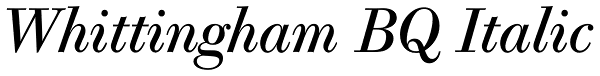 Whittingham BQ Italic Font