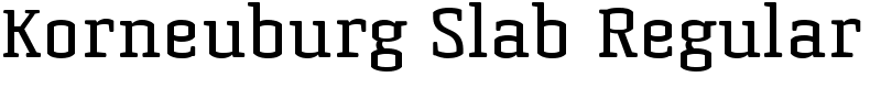 Korneuburg Slab Regular Font