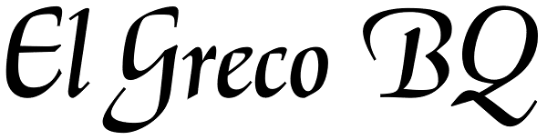 El Greco BQ Font