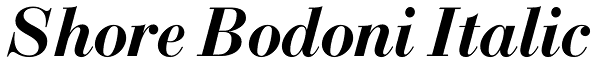 Shore Bodoni Italic Font