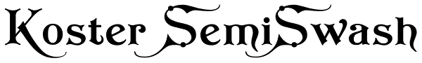 Koster SemiSwash Font