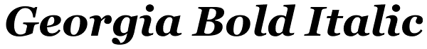 Georgia Bold Italic Font