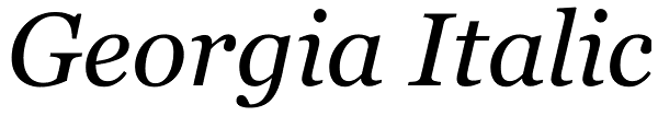 Georgia Italic Font