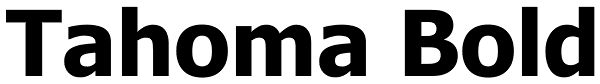 Tahoma Bold Font