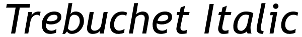 Trebuchet Italic Font