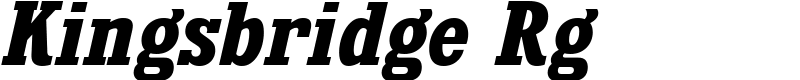 Kingsbridge Rg Font