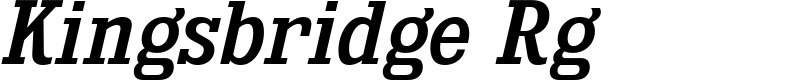 Kingsbridge Rg Font