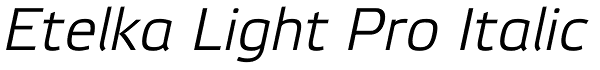 Etelka Light Pro Italic Font