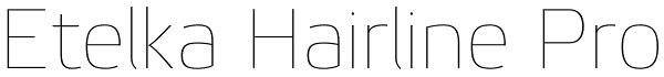 Etelka Hairline Pro Font