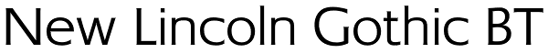 New Lincoln Gothic BT Font