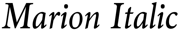 Marion Italic Font