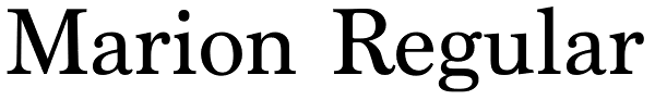 Marion Regular Font