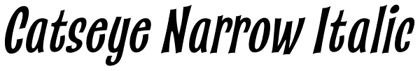 Catseye Narrow Italic Font