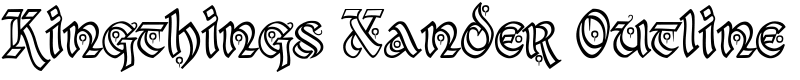 Kingthings Xander Outline Font