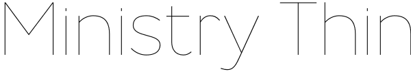 Ministry Thin Font