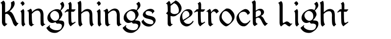 Kingthings Petrock Light Font