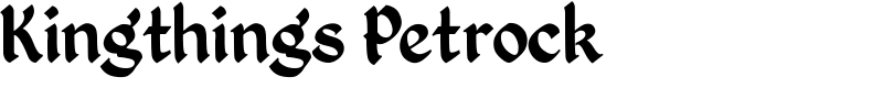 Kingthings Petrock Font