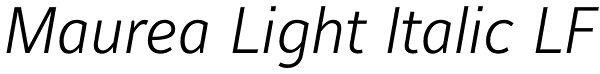 Maurea Light Italic LF Font