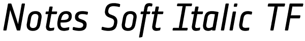 Notes Soft Italic TF Font