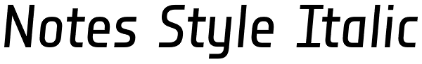 Notes Style Italic Font