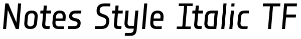 Notes Style Italic TF Font