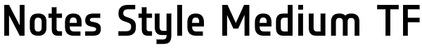 Notes Style Medium TF Font