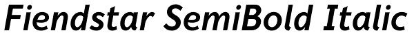 Fiendstar SemiBold Italic Font