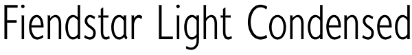 Fiendstar Light Condensed Font