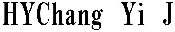 HYChang Yi J Font