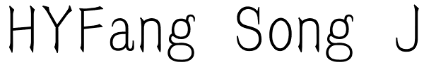 HYFang Song J Font