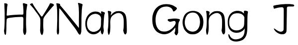 HYNan Gong J Font